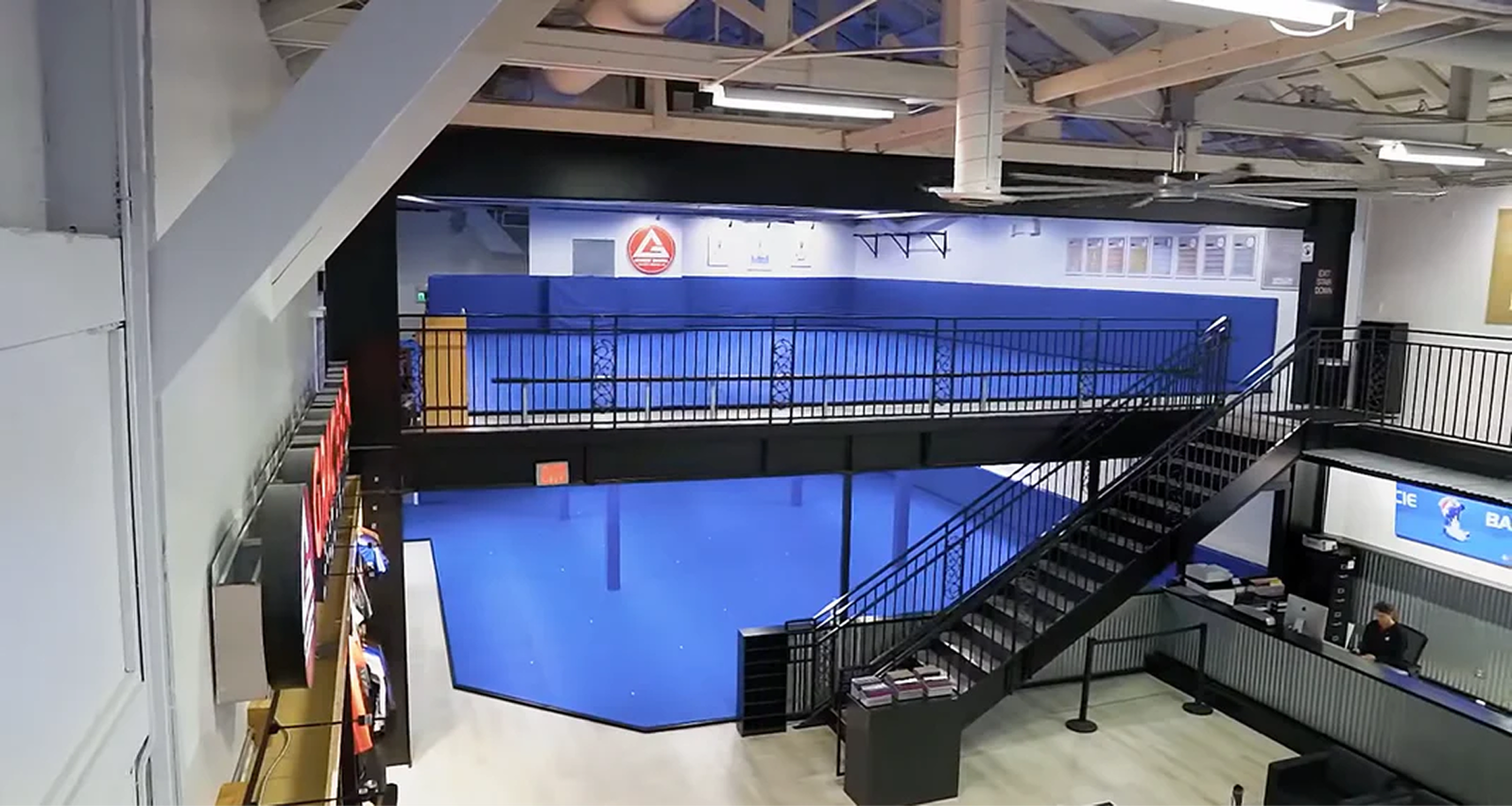 Academy with padded walls and blue mats