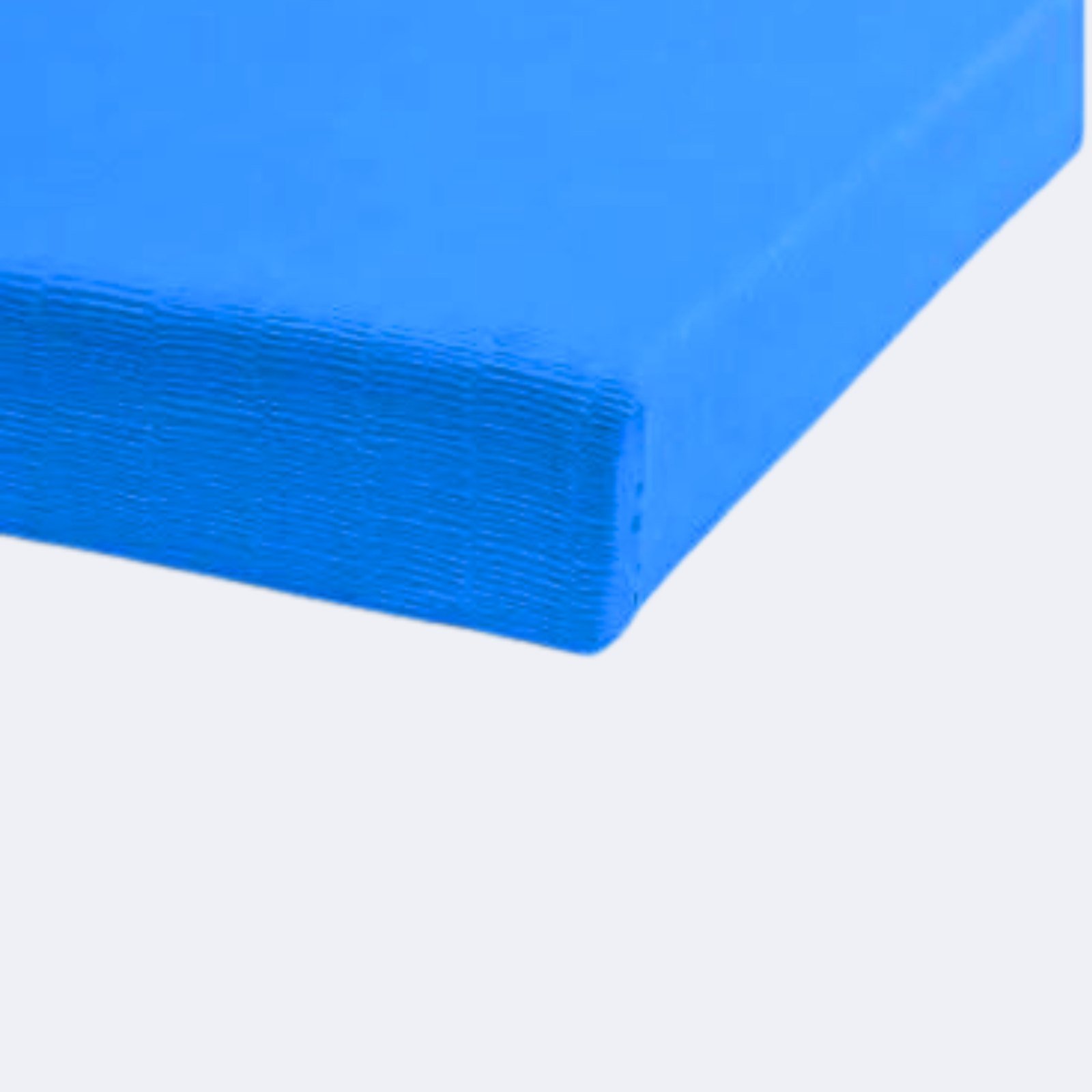 Close-up of a blue ATX drop-in mat panel edge
