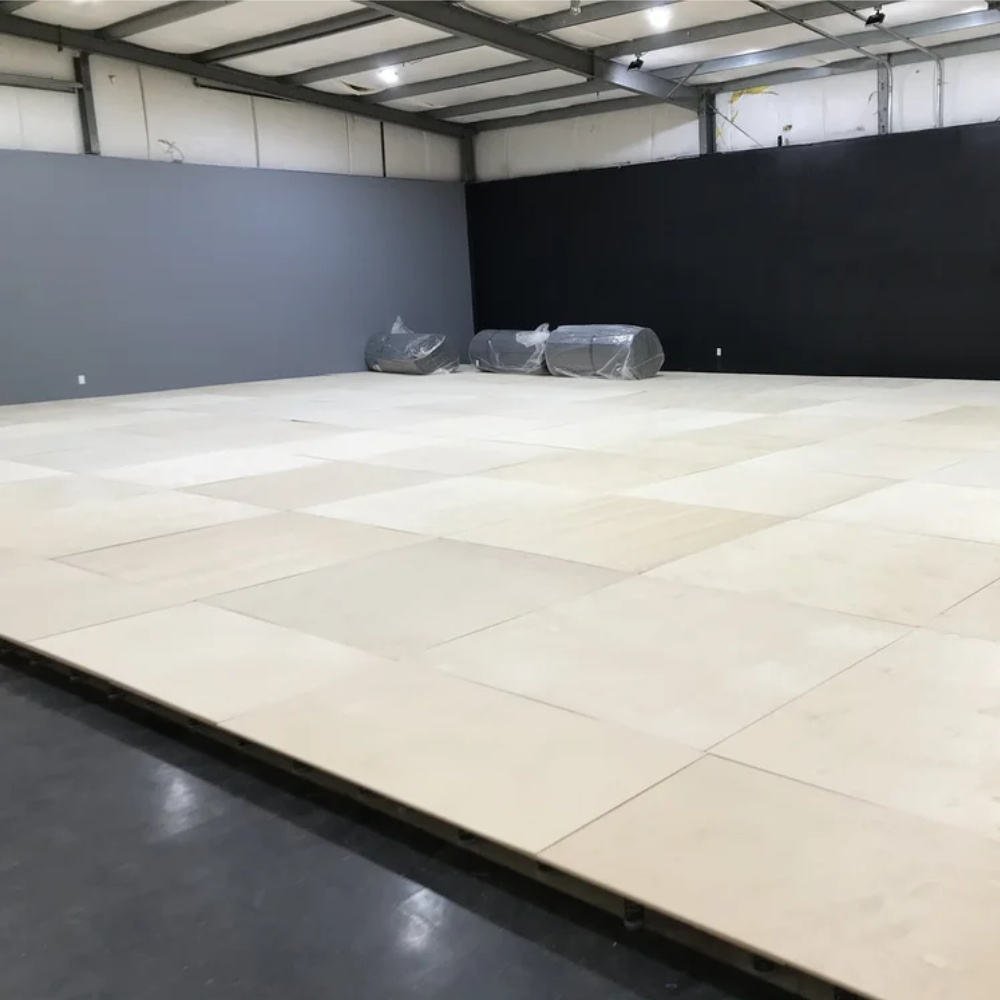 ATX spring floor decks installed in a martial arts academy